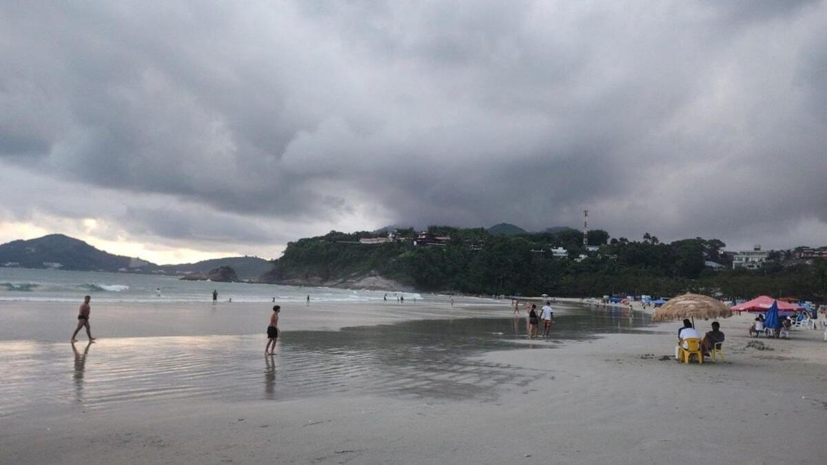 Apartamento Com Ar Cond. Na Praia Grande Ubatuba Exteriör bild